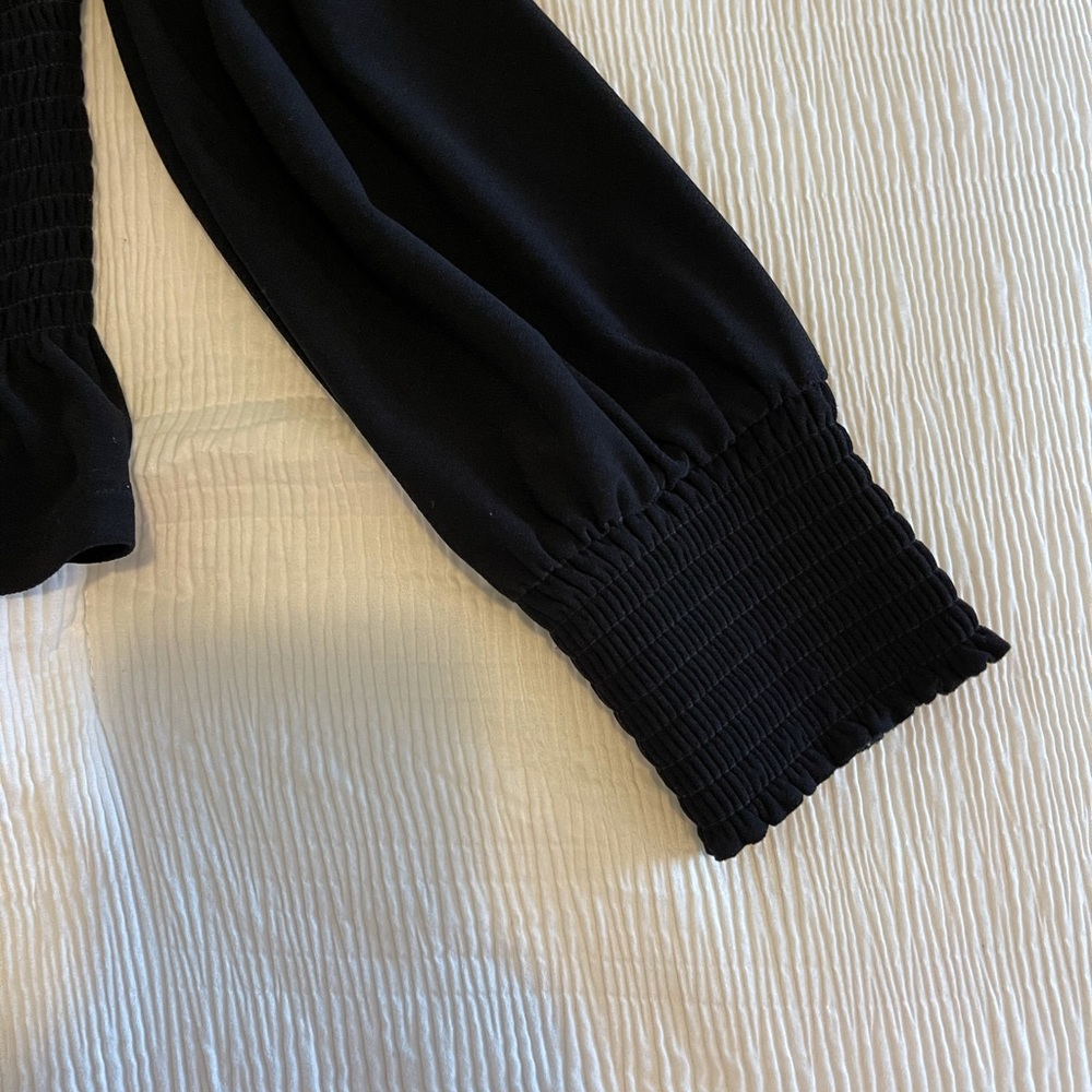 Bar Iii Womens Black Ribbed Solid Long Sleeve Squ… - image 5